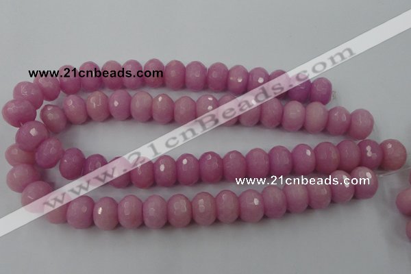 CCN939 15.5 inches 12*16mm faceted rondelle candy jade beads