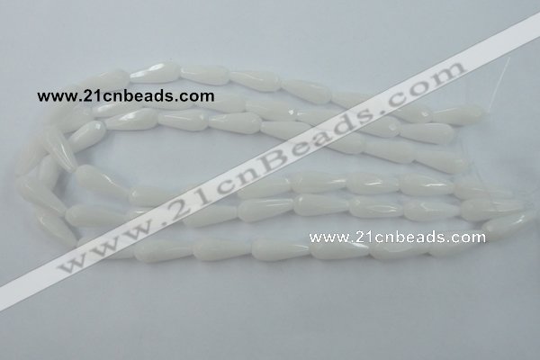 CCN973 15.5 inches 9*22mm faceted teardrop candy jade beads