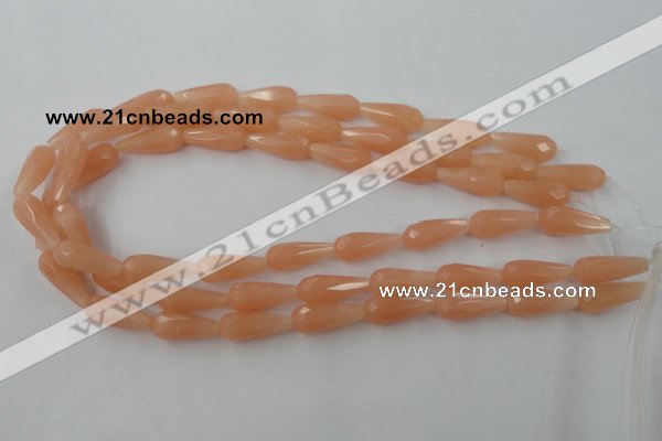 CCN974 15.5 inches 9*22mm faceted teardrop candy jade beads