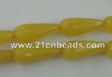 CCN977 15.5 inches 9*22mm faceted teardrop candy jade beads