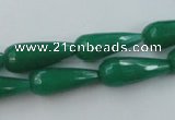 CCN978 15.5 inches 9*22mm faceted teardrop candy jade beads