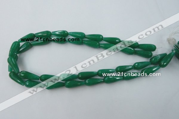 CCN978 15.5 inches 9*22mm faceted teardrop candy jade beads