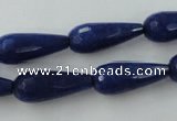 CCN979 15.5 inches 9*22mm faceted teardrop candy jade beads