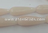 CCN981 15.5 inches 10*30mm faceted teardrop candy jade beads