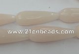 CCN981 15.5 inches 10*30mm faceted teardrop candy jade beads