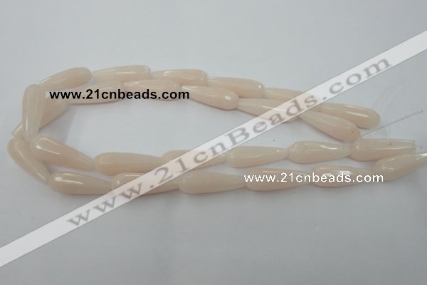 CCN981 15.5 inches 10*30mm faceted teardrop candy jade beads