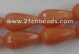 CCN987 15.5 inches 13*25mm faceted teardrop candy jade beads