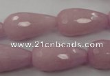 CCN988 15.5 inches 13*25mm faceted teardrop candy jade beads