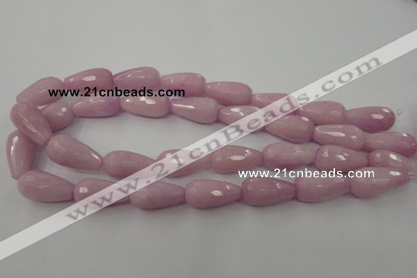 CCN988 15.5 inches 13*25mm faceted teardrop candy jade beads