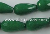 CCN996 15.5 inches 13*25mm faceted teardrop candy jade beads