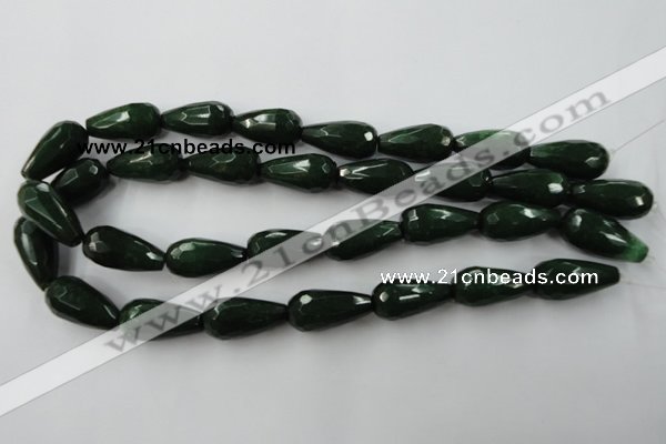 CCN998 15.5 inches 13*25mm faceted teardrop candy jade beads