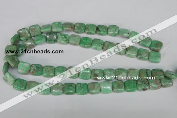CCO113 15.5 inches 10*10mm square dyed natural chrysotine beads