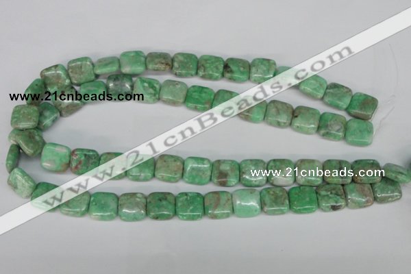 CCO114 15.5 inches 12*12mm square dyed natural chrysotine beads