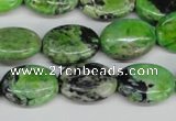 CCO136 15.5 inches 13*18mm oval dyed natural chrysotine beads