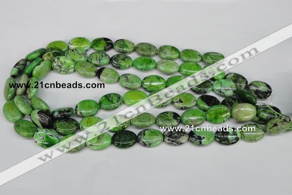 CCO136 15.5 inches 13*18mm oval dyed natural chrysotine beads