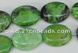 CCO137 15.5 inches 15*20mm oval dyed natural chrysotine beads