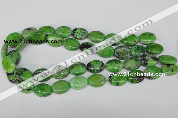 CCO137 15.5 inches 15*20mm oval dyed natural chrysotine beads