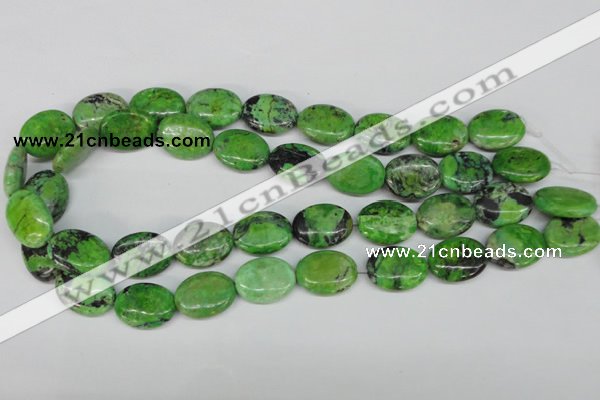 CCO137 15.5 inches 15*20mm oval dyed natural chrysotine beads