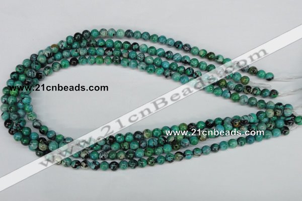 CCO141 15.5 inches 6mm round dyed natural chrysotine beads