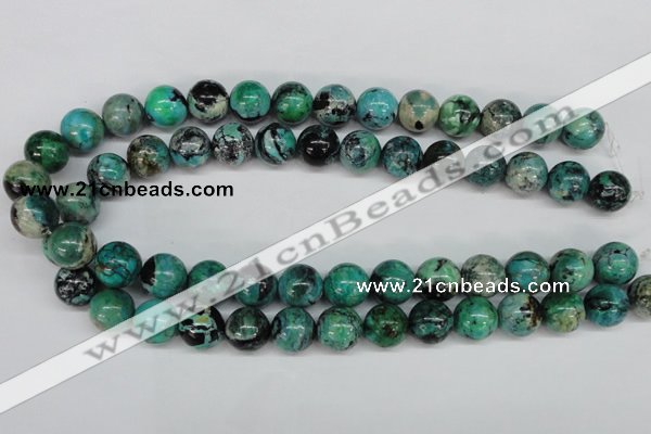 CCO145 15.5 inches 14mm round dyed natural chrysotine beads