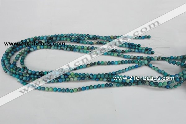 CCO160 15.5 inches 4mm round dyed natural chrysotine beads