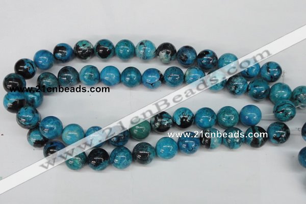 CCO164 15.5 inches 12mm round dyed natural chrysotine beads