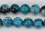 CCO166 15.5 inches 15mm round dyed natural chrysotine beads