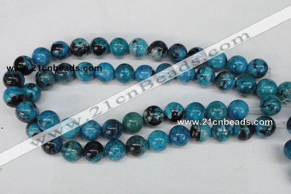 CCO166 15.5 inches 15mm round dyed natural chrysotine beads