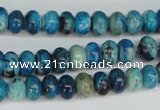 CCO170 15.5 inches 5*8mm rondelle dyed natural chrysotine beads