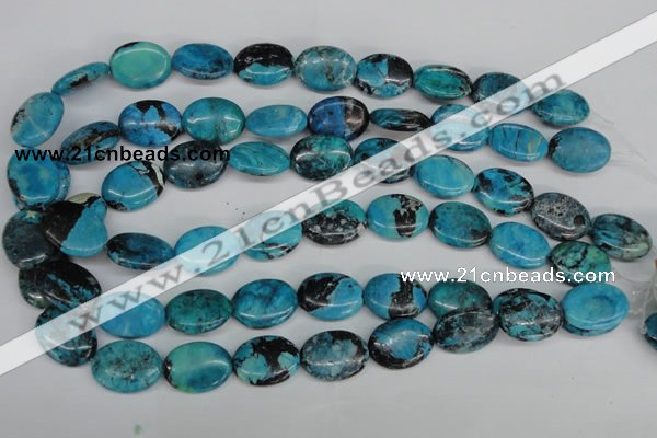 CCO180 15.5 inches 15*20mm oval dyed natural chrysotine beads