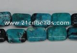 CCO190 15.5 inches 10*14mm rectangle dyed natural chrysotine beads