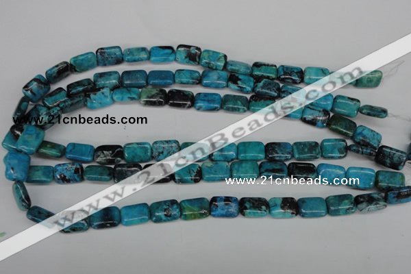 CCO190 15.5 inches 10*14mm rectangle dyed natural chrysotine beads