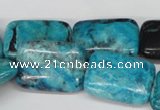 CCO192 15.5 inches 18*25mm rectangle dyed natural chrysotine beads