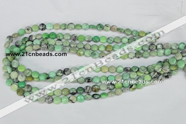 CCO31 15.5 inches 8mm flat round natural chrysotine beads