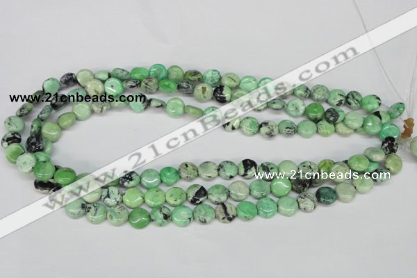 CCO32 15.5 inches 10mm flat round natural chrysotine beads