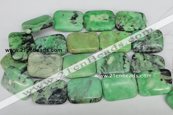 CCO47 15.5 inches 30*40mm rectangle natural chrysotine beads