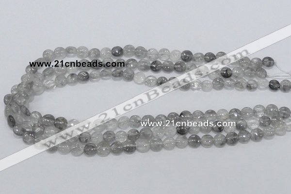 CCQ115 15.5 inches 8mm coin cloudy quartz beads wholesale