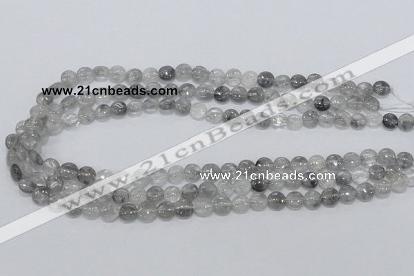 CCQ115 15.5 inches 8mm coin cloudy quartz beads wholesale