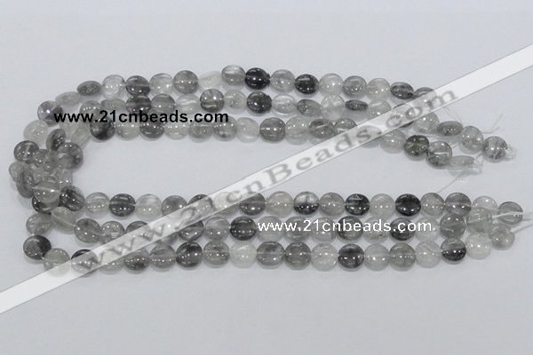 CCQ116 15.5 inches 10mm coin cloudy quartz beads wholesale