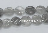 CCQ117 15.5 inches 12mm coin cloudy quartz beads wholesale