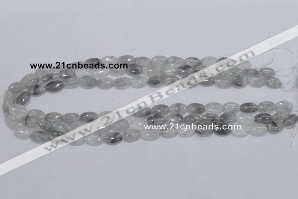 CCQ144 15.5 inches 8*12mm oval cloudy quartz beads wholesale