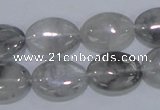 CCQ146 15.5 inches 13*18mm oval cloudy quartz beads wholesale