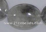 CCQ150 15.5 inches 30*40mm oval cloudy quartz beads wholesale