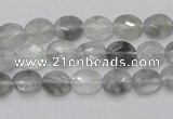 CCQ151 15.5 inches 7*9mm faceted oval cloudy quartz beads wholesale