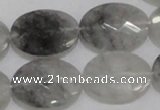 CCQ156 15.5 inches 18*25mm faceted oval cloudy quartz beads wholesale