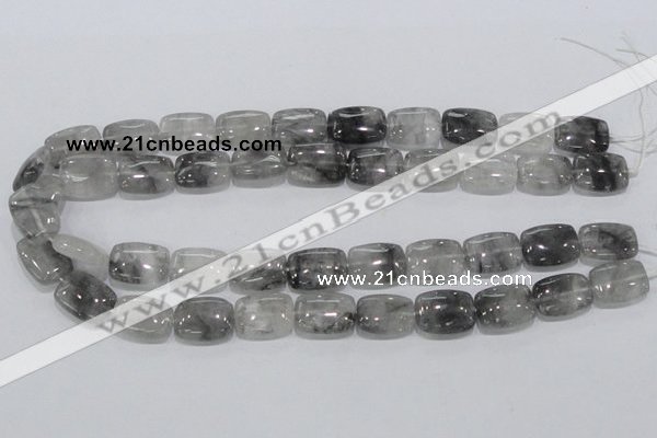 CCQ176 15.5 inches 13*18mm rectangle cloudy quartz beads wholesale