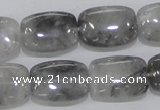 CCQ177 15.5 inches 15*20mm rectangle cloudy quartz beads wholesale