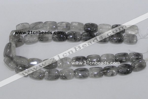 CCQ177 15.5 inches 15*20mm rectangle cloudy quartz beads wholesale