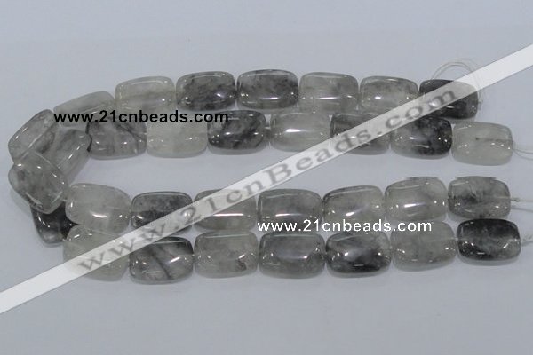 CCQ178 15.5 inches 18*25mm rectangle cloudy quartz beads wholesale