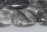 CCQ179 15.5 inches 22*30mm rectangle cloudy quartz beads wholesale